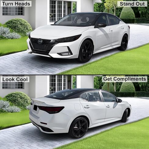 مجموعة تظليل المصابيح الأمامية الكاملة من BOGAR TECH DESIGNS متوافقة مع Nissan Sentra 2020-2025، دخان داكن in Saudi Arabia