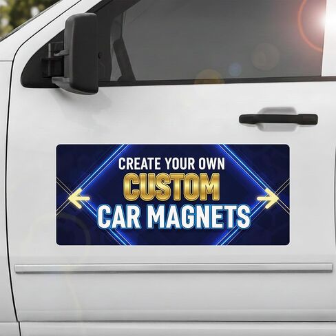 2-Pack Car Magnet – Custom Magnetic Sign for Vehicles, Personalized Magnetic Car Sign with Durable Lamination, Weatherproof Vehicle Magnet for Cars and Trucks in Saudi Arabia