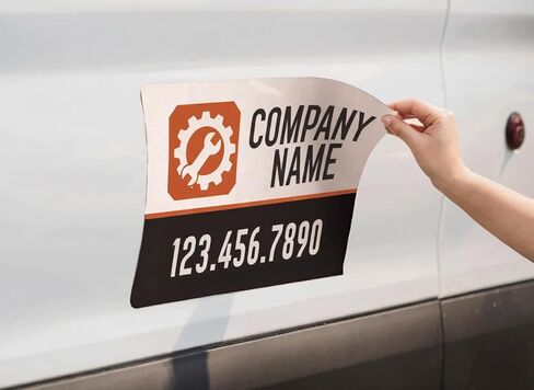 2-Pack Car Magnet – Custom Magnetic Sign for Vehicles, Personalized Magnetic Car Sign with Durable Lamination, Weatherproof Vehicle Magnet for Cars and Trucks in Saudi Arabia
