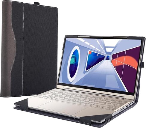 غطاء حافظة كمبيوتر محمول لجهاز Lenovo Yoga 9i 14 2 in1 Gen 8/7 2023/2022 & Yoga 9 14IRP8 14IAP7 & Yoga Air 14c IAP7 [ليست نماذج أخرى] حقيبة كمبيوتر محمولة واقية من البولي يوريثان (أسود) in Saudi Arabia