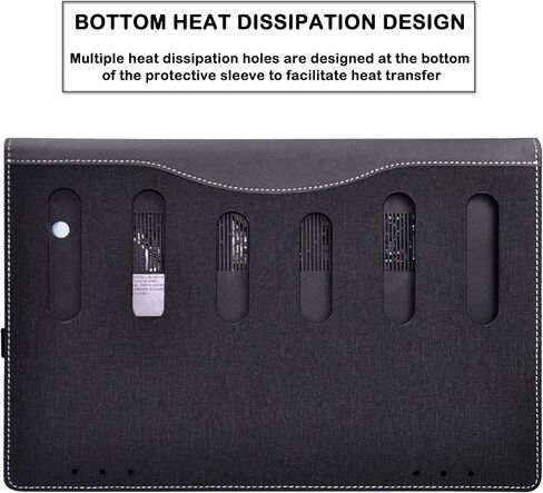 Laptop Cover Case for HP 240 14 inch G10 & for HP 245 14 inch G10 Notebook PC Sleeve,PU Leather Detachable Protective Case Bag Accessories (Dark Grey) in Saudi Arabia