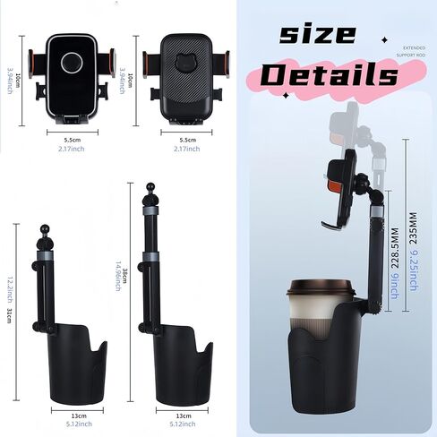 حامل حامل حامل حامل للهاتف اللوحي أرضي من ECOOLBUY من أجل الحجم الأقصى من 9.5 إلى 14.5 بوصة أقراص الارتفاع 360 درجة وعرض الموسيقى قابل للتعديل والفيديو + حقيبة in Kuwait