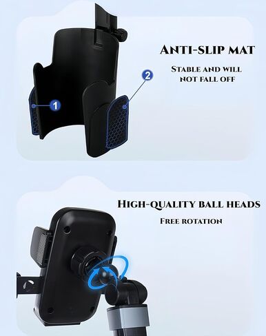 حامل حامل حامل حامل للهاتف اللوحي أرضي من ECOOLBUY من أجل الحجم الأقصى من 9.5 إلى 14.5 بوصة أقراص الارتفاع 360 درجة وعرض الموسيقى قابل للتعديل والفيديو + حقيبة in Kuwait