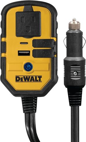 DEWALT DXAEPIP3W 20V, 3-Way Powered (Clamps, Battery, DC Plug) 1000 Watt Power Inverter; Dual AC Outlets, 1 USB-A Port, & 1 USB-C 30W Port in Saudi Arabia