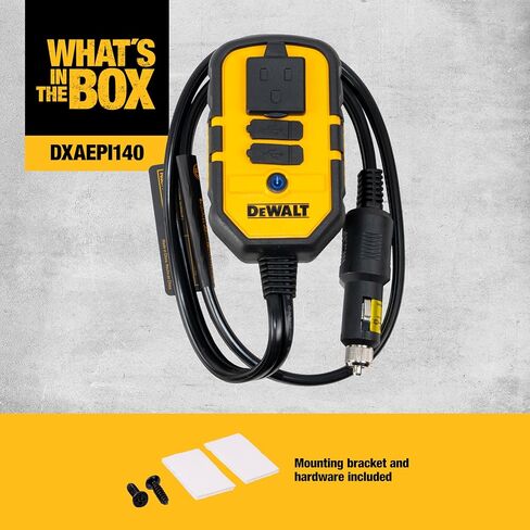 DEWALT DXAEPIP3W 20V, 3-Way Powered (Clamps, Battery, DC Plug) 1000 Watt Power Inverter; Dual AC Outlets, 1 USB-A Port, & 1 USB-C 30W Port in Saudi Arabia