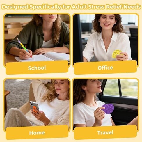 مجموعات ألعاب الململة الحسية 19 قطعة من Mlife، ملصقات حسية للبالغين، ألعاب تململ مزخرفة لتخفيف القلق، والتوحد، واضطراب فرط الحركة ونقص الانتباه، والحجر الحسي، وقبضة قلم رصاص، وشرائط حسية مكتبية للفصول الدراسية، والمكتب in Kuwait