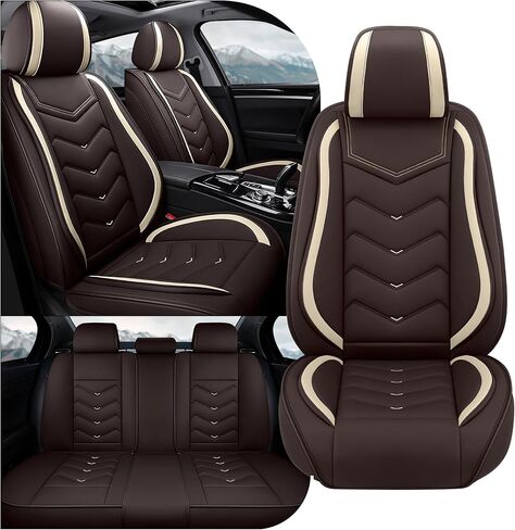 Car Seat Covers Fit for Nissan nv Cargo nv3500 hd 2000-2026, Stylish Sport Seat Covers, Waterproof Wear-Resistant Premium Nappa Leather Car Seat Cover.(2 Pcs Front/Black Red) in Saudi Arabia