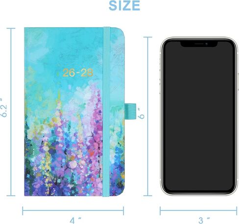 Pocket Calendar 2025-2027 - JAN 2025 - DEC 2027, Monthly Pocket Planner/Calendar 2025, 3 Year Monthly Planner (36-month), 60 Notes Pages, with Contacts, Holiday & Pen Holder, Back Pocket, Oil Painting in Kuwait