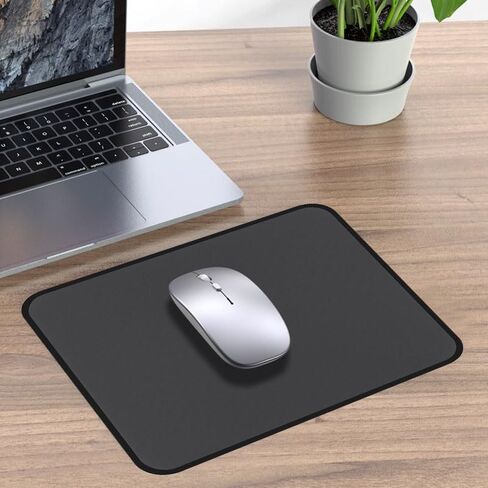 Mouse Pad with Computer Mouse Mat with Anti-Slip Rubber Base, Portable Mouse Pad for Home Office Desk Workstation Use, Black in Saudi Arabia