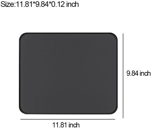 Mouse Pad with Computer Mouse Mat with Anti-Slip Rubber Base, Portable Mouse Pad for Home Office Desk Workstation Use, Black in Saudi Arabia