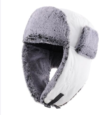 Home Prefer Men's Trapper Hat with Face Mask Faux Fur Trooper Trapper Hat for Men Winter Ushanka Hunting Hat in Kuwait