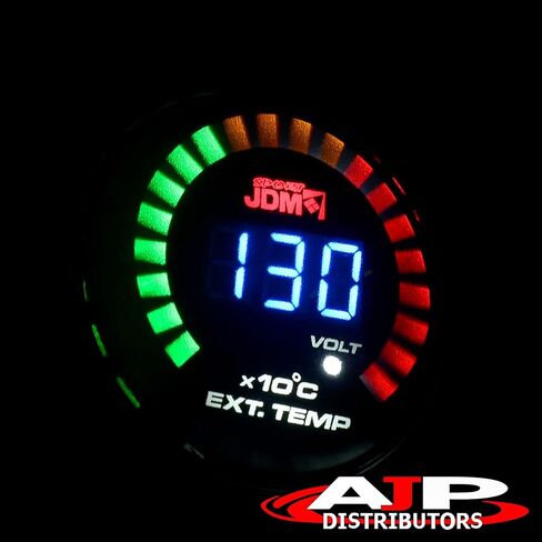 AJP الموزعين الأداء سباق السيارات العالمية السيارات JDM الرياضة المدخن تينت الرقمية الأزرق LED 2 بوصة 52 مم توربو العادم الغاز مقياس درجة الحرارة مقياس كهربائي متعدد الألوان عرض مراقب + EGT الاستشعار in Saudi Arabia