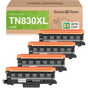 خراطيش حبر متوافقة TN830XL ​​TN830 TN830 XL TN-830 TN-830XL ​​بديلة لطابعة Brother DCP-L2640DW HL-L2460DW L2480DW MFC-L2820DW XL HL-L2405W HL-L2400D 2465DW، 4 عبوات سوداء in Kuwait
