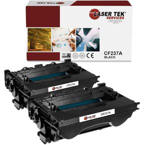 خرطوشة حبر بديلة متوافقة مع خدمات Laser Tek لطابعات HP 37A CF237A تعمل مع طابعات HP LaserJet Enterprise M607 M607n M607dn وMFP M631 M632 (أسود، عبوتان) - 11,000 صفحة in Kuwait