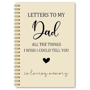 BEHIFL Dad Memorial Gifts Spiral Notebook Journal, Sympathy Bereavement Gifts for Loss of Father Notebook, Letters to My Dad in Loving Memory Journal, 5.5x8.3 Inches in Saudi Arabia