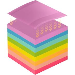 -Sticky -Notes -3x3 Inches - Double Adhesive Strips for Extra Hold, Bright & Colorful Pads, Perfect for -Teachers, Home & Office, 8 -Pads, 100 Sheets/Pad (8 Colors) in Saudi Arabia
