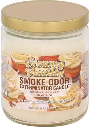 Smoke Odor Exterminator 13 oz Jar Candles Creamy Vanilla, (2) in Kuwait