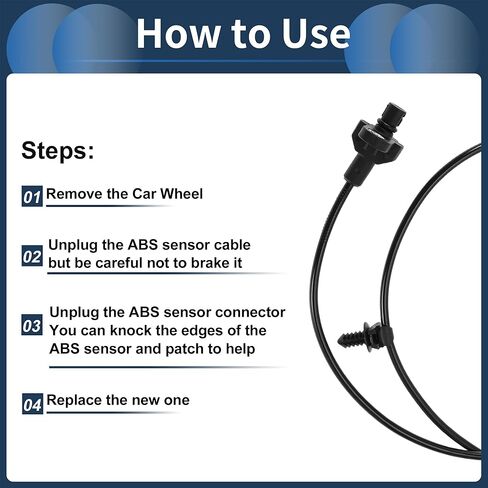 مستشعر سرعة العجلات ABS مستشعر ABS الخلفي الأيمن مستشعر نظام الفرامل المانعة للانغلاق رقم 7T4Z2C190A لفورد إيدج لـ FWD 2007-2008 in Saudi Arabia