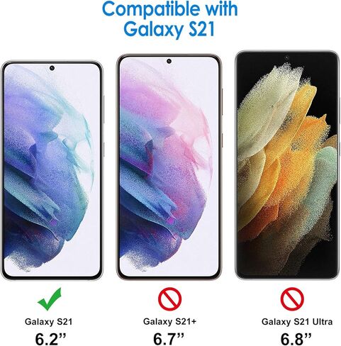 واقي شاشة JETech لهاتف Samsung Galaxy S8، طبقة TPU Ultra HD، صديق للحافظة، عبوتان in Kuwait