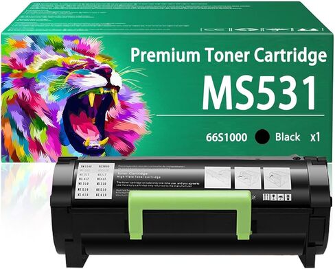 MS531 66S1000 Toner Cartridge Compatible for Lexmark MS531 66S1000 Toner Cartridges Work for Lexmark MS531dw MS631dw MS632dwe MX532adwe MX632adwe Printers in Saudi Arabia