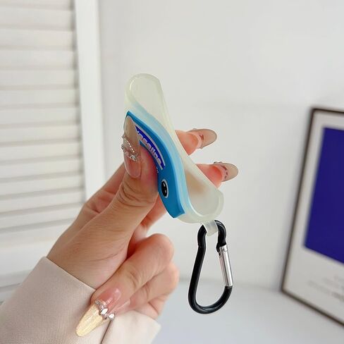 Cute Shark Case for Airpods Pro/Pro 2 Gen Cases 2023/2022/2019, Funny 3D Cartoon Kawaii Cool Cover with Cleaning Kit & Keychain for Apple Airpod Pro 2nd/1st Generation for Boys Girls Kids Teen, Shark in Kuwait