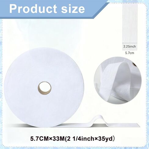 2 Rolls 1/4 Inch Jelly Roll Batting Strips, 70 Yards Total Extra Thick Needle Punched Batting for Rug Making, Flexible Quilt Batting for Jelly Roll Rugs & Fabric Tube Maker Tool ﻿ in Saudi Arabia