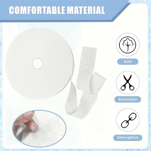 2 Rolls 1/4 Inch Jelly Roll Batting Strips, 70 Yards Total Extra Thick Needle Punched Batting for Rug Making, Flexible Quilt Batting for Jelly Roll Rugs & Fabric Tube Maker Tool ﻿ in Saudi Arabia