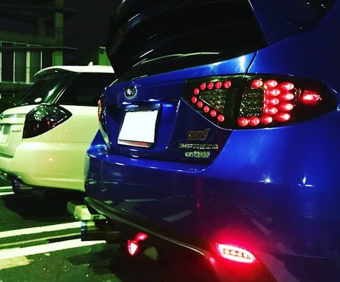 iJDMTOY JDM عدسة مدخنة سوداء اللون، مصابيح عاكسة سفلية LED كاملة متوافقة مع Subaru Impreza، WRX/WRX STI، XV Crosstrek، تعمل كذيل (مصابيح الضباب الخلفية)، فرامل/إيقاف in Saudi Arabia
