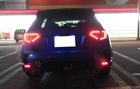 iJDMTOY JDM عدسة مدخنة سوداء اللون، مصابيح عاكسة سفلية LED كاملة متوافقة مع Subaru Impreza، WRX/WRX STI، XV Crosstrek، تعمل كذيل (مصابيح الضباب الخلفية)، فرامل/إيقاف in Saudi Arabia