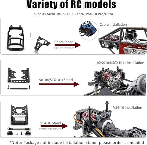 مجموعات محرك V8 صغيرة تعمل، مجموعة محرك V8 طراز Cison Engine MAD RC مجموعات نماذج محرك للبالغين للبناء، مناسبة للسيارة AX90104 SCX10Ⅱ Capra VS4-10 Pro/Ultra (محرك V8 + شاحن فائق) in Kuwait