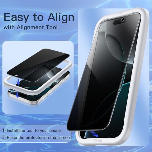 JETech Privacy Screen Protector for iPhone 11 6.1-Inch with Camera Lens Protector, Anti Spy Tempered Glass Film, 2-Pack Each in Kuwait