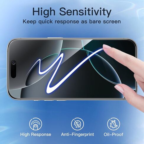 JETech Privacy Screen Protector for iPhone 11 6.1-Inch with Camera Lens Protector, Anti Spy Tempered Glass Film, 2-Pack Each in Kuwait