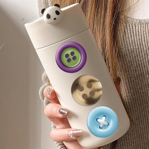Cute Button Stickers for Kids,50pcs Button Waterproof Vinyl Sticker for Laptop Water Bottle Phone Case Skateboard Refrigerator Hydro Flasks in Saudi Arabia