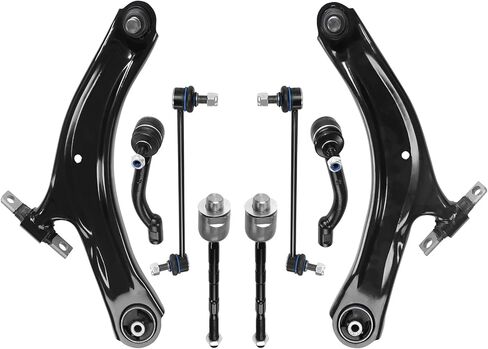 8pcs Front Suspension Kit Lower Control Arm with Ball Joint Bushings Sway Bar Link Tie Rod Replacement for 2008-2013 Nissan Rogue 2014-2015 Rogue Select K621452 K621453 MS30194 MS30195 in Saudi Arabia