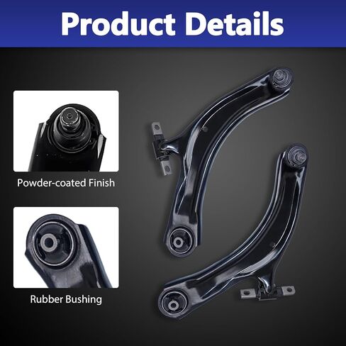 8pcs Front Suspension Kit Lower Control Arm with Ball Joint Bushings Sway Bar Link Tie Rod Replacement for 2008-2013 Nissan Rogue 2014-2015 Rogue Select K621452 K621453 MS30194 MS30195 in Saudi Arabia