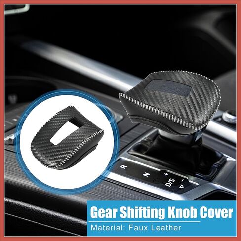 ACROPIX Gear Shifting Knob Cover Transmission Lever Trim for Mitsubishi Outlander PHEV GN0W GN Series 2022-2023 Faux Leather Carbon Fiber Pattern Black Gray Car Parts in Saudi Arabia