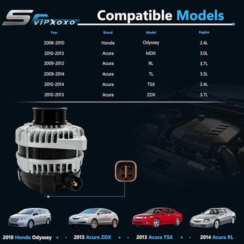 6-Groove Pulley 12V 70A Alternator For 2001-2005 1.7L Honda Civic/Acura El Replaces OE#13893,A5TA7091,A5TA7091,AFGA51,A5TA7091ZC,31100-PLM-A01,AMTO125,A5TA7191,31100- PLM-C01,31100-PLM-C02/A02 in Kuwait