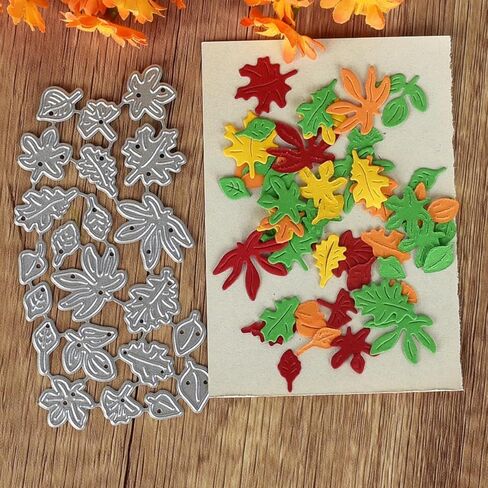 6 مجموعة من قوالب القطع المعدنية الخريفية لسكرابوكينغ ألبوم الحرف اليدوية قالب النقش الاستنسل بما في ذلك سنجاب اليقطين على شكل ورقة القيقب لمهرجان عيد الشكر وصنع البطاقات الفنية بنفسك in Kuwait
