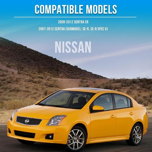 شبكة شواء أمامية CarPartsDepot متوافقة مع Nissan Sentra (كروم ورمادي داكن، 2007-2012 Sentra SE-R SR شبكة علوية) in Kuwait