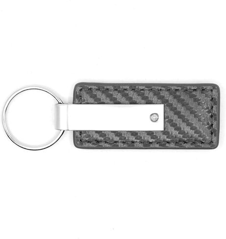AU-TOMOTIVE GOLD Carbon Fiber Rectangular Leather Key Chain for Ford F-250 (Gunmetal) in Saudi Arabia