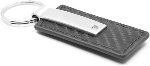 AU-TOMOTIVE GOLD Carbon Fiber Rectangular Leather Key Chain for Ford F-250 (Gunmetal) in Saudi Arabia