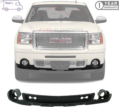 Front Bumper Lower Valance Air Deflector Spoiler Black for 2007-2013 GMC Sierra 1500 Denali Models Direct Replacement 15901527 in Saudi Arabia