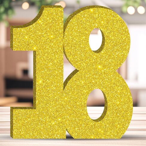 7.8 بوصة تزيين طاولة عيد الميلاد اللامعة، تزيين رقم ذهبي، قطعة مركزية للحفلات، رقم ذهبي لامع، لاحتفالات أعياد الميلاد، زخارف جميلة قابلة لإعادة الاستخدام - 6 in Kuwait
