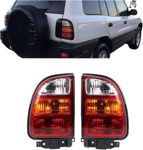مصباح خلفي LED للسيارة متوافق مع Toyota RAV4 1998 1999 2000 مجموعة ضوء إيقاف الفرامل العكسية 8156142050 8156042050 (زوج واحد) in Saudi Arabia