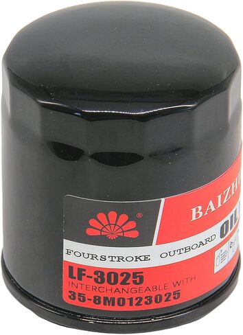 1-حزمة BAIZHIHUA 35-8M0123025 استبدال فلتر الزيت 8M0123025 متوافق مع محرك Mercury Mercruiser Quicksilver Mariner Fourstroke الخارجي 175HP 200HP 225HP 250HP 275HP 300HP 450HP V6 V8 in Kuwait