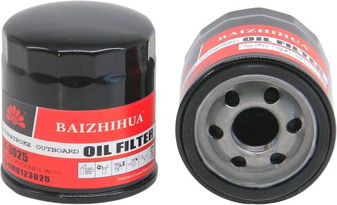 1-حزمة BAIZHIHUA 35-8M0123025 استبدال فلتر الزيت 8M0123025 متوافق مع محرك Mercury Mercruiser Quicksilver Mariner Fourstroke الخارجي 175HP 200HP 225HP 250HP 275HP 300HP 450HP V6 V8 in Kuwait
