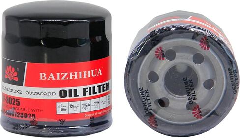1-حزمة BAIZHIHUA 35-8M0123025 استبدال فلتر الزيت 8M0123025 متوافق مع محرك Mercury Mercruiser Quicksilver Mariner Fourstroke الخارجي 175HP 200HP 225HP 250HP 275HP 300HP 450HP V6 V8 in Kuwait
