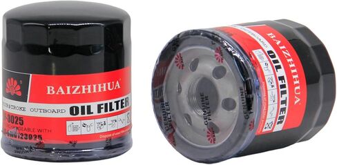 1-حزمة BAIZHIHUA 35-8M0123025 استبدال فلتر الزيت 8M0123025 متوافق مع محرك Mercury Mercruiser Quicksilver Mariner Fourstroke الخارجي 175HP 200HP 225HP 250HP 275HP 300HP 450HP V6 V8 in Kuwait