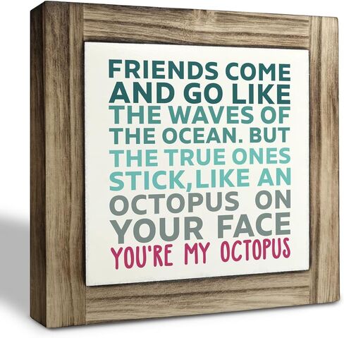 Friend Decor Sign, Friendship Gift, Box Wood Plaques Desk Décor, Friend Signs for Home Decor, Best Friend Room Decor, Bestie Gift for Birthday, Poems of Friend Gift, My Angel of A Friend in Saudi Arabia