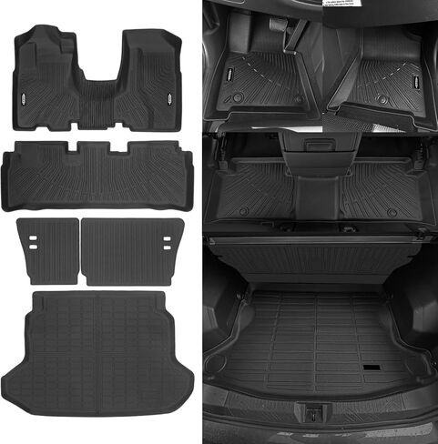 All Weather Floor Mats Fit for 2001-2006 Honda CR-V Floor Mats & Trunk Mat & Backrest Mats Replacement for Honda CR-V CRV Accessories Anti-Slip Floor Liner(Not suitable for manual transmissions) in Saudi Arabia